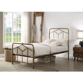 Axton Single 3ft Antique Bronze Metal Bed Frame