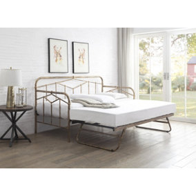 Axton Single 3ft Day Bed Antique Bronze Metal Bed Frame