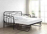Axton Single 3ft Day Bed Black Metal Bed Frame