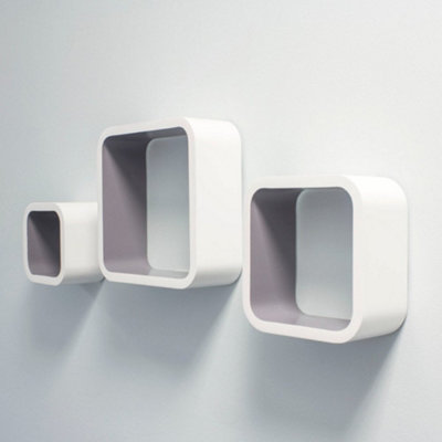 Aya Set of 3 Cube Floating Wall Shelves