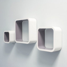 Aya Set of 3 Cube Floating Wall Shelves