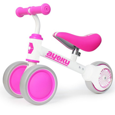 AyeKu Baby Toddler Balance Bike Flashing Light Wheels, 1-3 Years, Rose  Flower