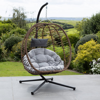 Aylesbury Swing Egg Pod Chair - Light Grey