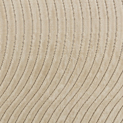 AYUMI In- & Outdoor 3D High & Low Pile Textured Beige Area Rug 140 x 200 cm