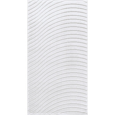 AYUMI In- & Outdoor 3D High & Low Pile Textured White Area Rug 80 x 150 cm
