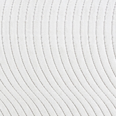 AYUMI In- & Outdoor 3D High & Low Pile Textured White Area Rug 80 x 150 cm