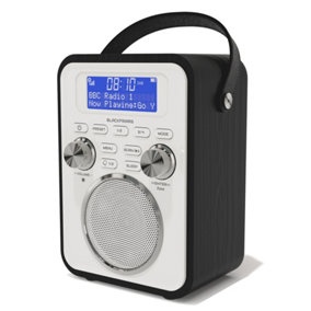 Azatom Blackfriars DAB / DAB+ Radio With Rechargeable battery, Bluetooth, Alarms, Fast Presets and Remote (Black)