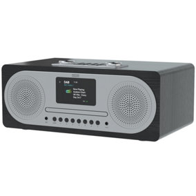 Azatom Clockwood DAB / DAB+ Radio With CD Player, Bluetooth, Alarms, Fast Presets and Remote (Black)