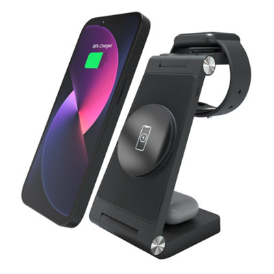 AZATOM E2000 Wireless Charger, 3 in 1 Fast Charging for iPhone, Apple Watch and Airpods