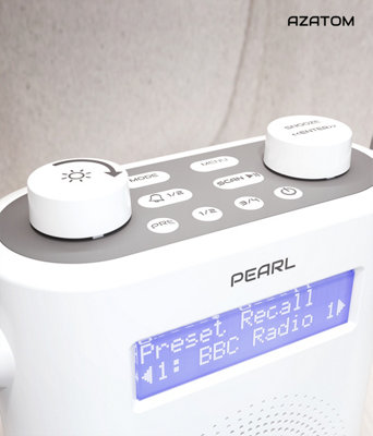 Azatom Pearl DAB / DAB+ Shower Radio With Rechargeable battery ...