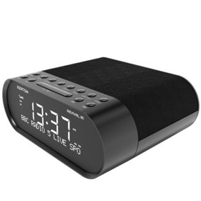 Azatom Revival R1 DAB / DAB+ Clock Radio Alarm with Bluetooth (Black)