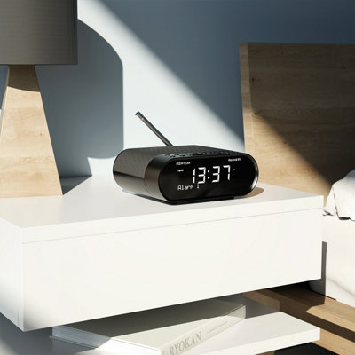 Azatom Revival R1 DAB / DAB+ Clock Radio Alarm with Bluetooth (Black)