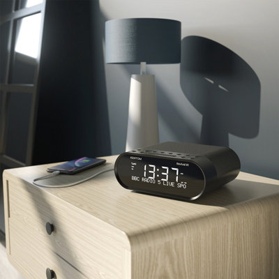 Azatom Revival R1 DAB / DAB+ Clock Radio Alarm with Bluetooth (Black)