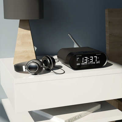 Azatom Revival R1 DAB / DAB+ Clock Radio Alarm with Bluetooth (Black)