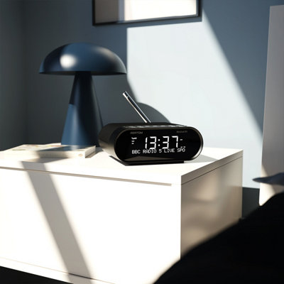 Azatom Revival R1 DAB / DAB+ Clock Radio Alarm with Bluetooth (Black)
