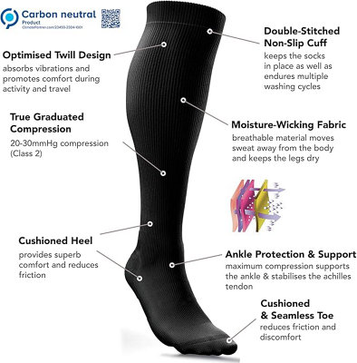 aZengear Compression Socks, Anti DVT Knee-High, Swollen Legs, Varicose ...