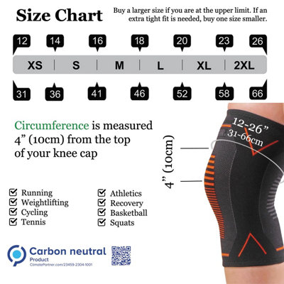 aZengear Knee Support Brace (Pair) - Compression Knee Sleeve for Joint ...