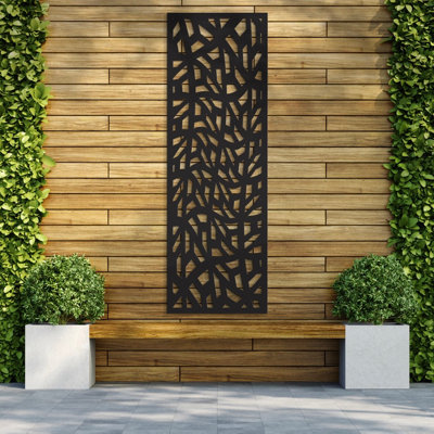 Azolla Decorative Garden Screen Fence Feature Wall - Anthracite - 600mm ...