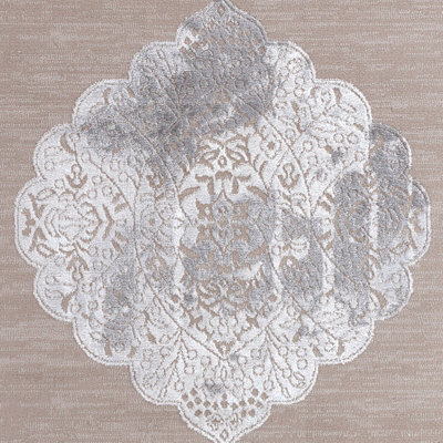 AZRA Vintage Traditional Oriental Boho Beige/White Area Rug 160 x 220 cm