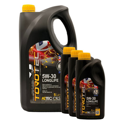 Aztec 5W30 Fully Synthetic Engine Oil LongLife ACEA C3 API SN/CF LL-04 8L