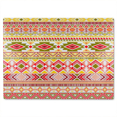 Aztec American Indian Pattern Glass Chopping BoardDesigner style