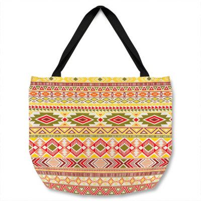Aztec American Indian Pattern Tote bat Designer Style