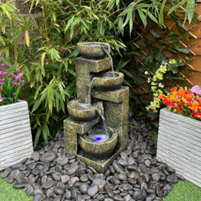 Aztec Modern Garden Mains Plugin Powered Water Feature