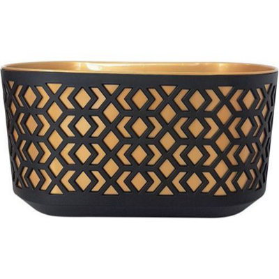 Aztec Trough 40cm - Black/Gold