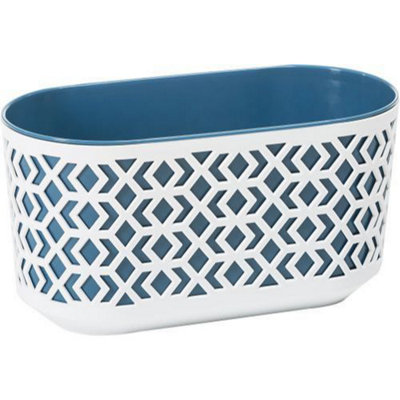 Aztec Trough 40cm - White/Blue