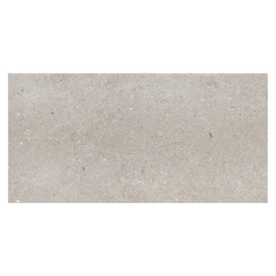 Azure Matt Grey Concrete Effect Porcelain Outdoor Tile - Pack of 1, 0.72m² - (L)1200x(W)600