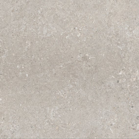 Azure Matt Grey Stone Effect Porcelain Outdoor Tile - Pack of 16, 5.76m² - (L)600x(W)600mm