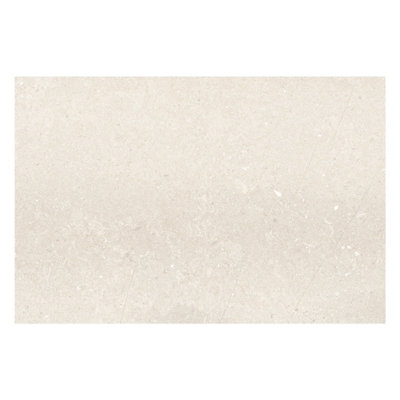 Azure Matt White Concrete Effect Porcelain Outdoor Tile - Pack of 1, 0.54m² - (L)900x(W)600