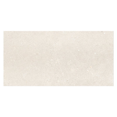 Azure Matt White Concrete Effect Porcelain Outdoor Tile - Pack of 1