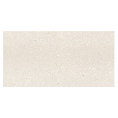 Azure Matt White Concrete Effect Porcelain Outdoor Tile - Pack of 1 - 6