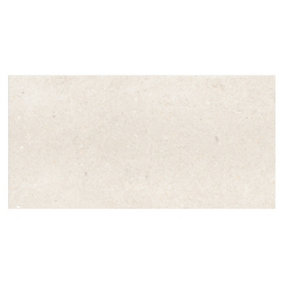 Azure Matt White Stone Effect Porcelain Outdoor Tile - Pack of 15, 10.8m² - (L)1200x(W)600mm