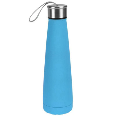 B&Co 450ml Conical Bottle Rubberised Finish Neon Blue