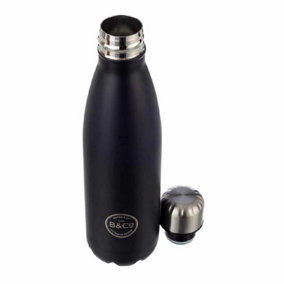 B&Co Mono 500ml Bottle Flask Black