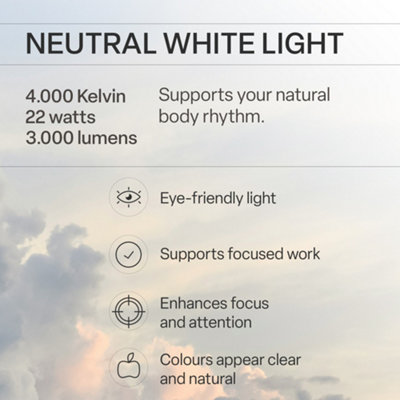 B.K.Licht Mains-powered LED White Backlight Effect Ultra Slim Panel 42x42cm