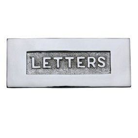 B&M SOLID BRASS CHROME POLISH LETTER PLATE 10 "3 LETTERS EMBOSSED