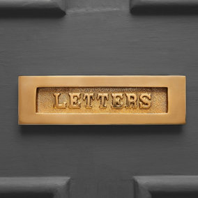 B&M Solid Brass Polish Letter Plate 10"3  Letters Embossed