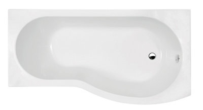 B Shape Right Hand Shower Bath Tub & Leg Set - 1500mm