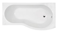 B Shape Right Hand Shower Bath Tub & Leg Set (Waste & Panels Not Included) - 1700mm - Balterley