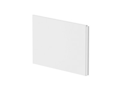 B Shaped Curved Shower Bath Acrylic End Panel - 700mm - White - Balterley
