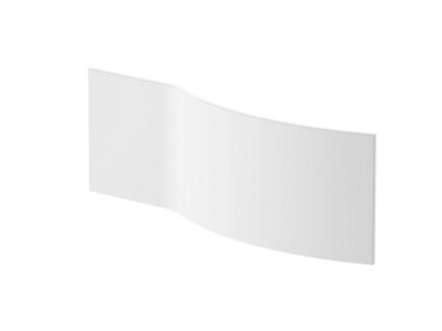 B Shaped Curved Shower Bath Acrylic Front Panel - 1500mm - White