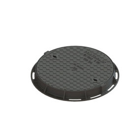 B125 12.5 tonne Ductile Iron Heavy Duty Round Circular Manhole Cover 600mm Clear Opening 685mm Diameter overall Including Frame