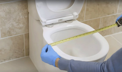 Measure the toilet
