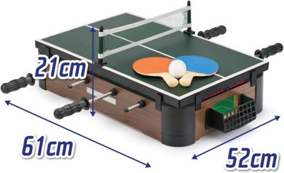 B4E 3 in 1 Multi Sport Game Table Set, Table Football, Pool Table, Air ...