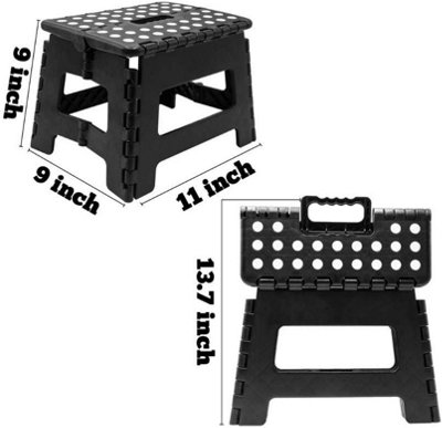 B4E 9-inch Super Strong Folding Step Stool, Heavy Duty Garden and Home ...