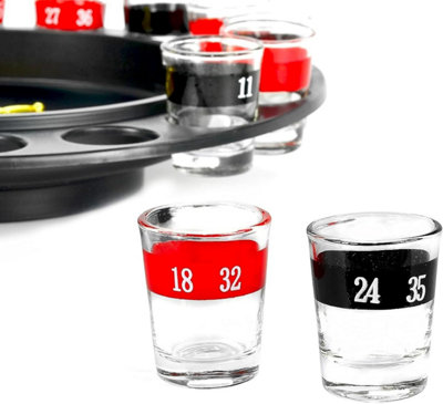 B4E Drinking Roulette Party Game 16 shot glasses