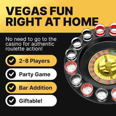 B4E Drinking Roulette Party Game 16 shot glasses